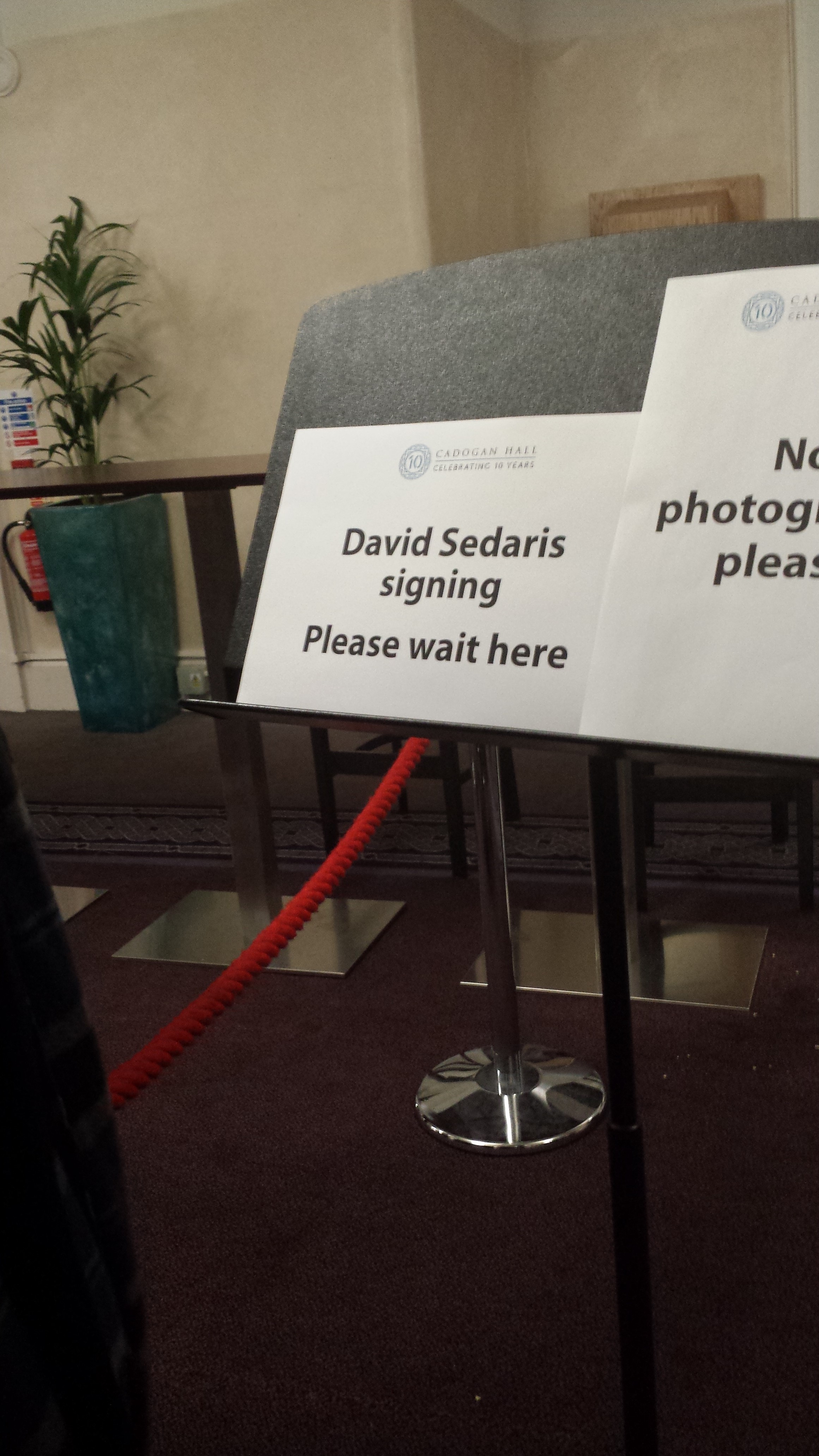 No photographs were allowed, but I was feeling rebellious...